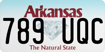 AR license plate 789UQC