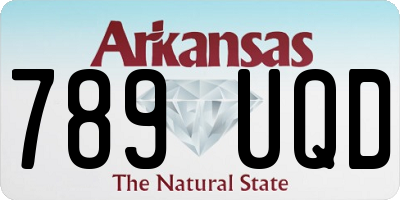 AR license plate 789UQD