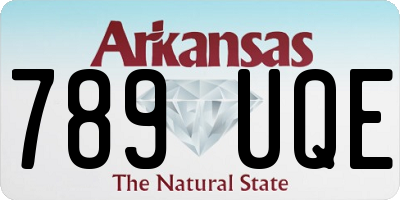 AR license plate 789UQE