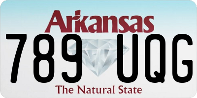 AR license plate 789UQG