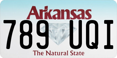 AR license plate 789UQI