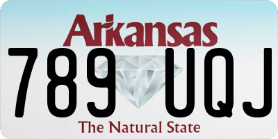 AR license plate 789UQJ