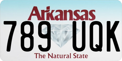 AR license plate 789UQK
