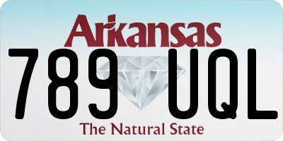 AR license plate 789UQL