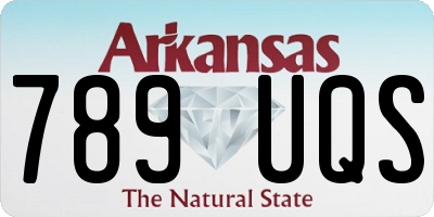 AR license plate 789UQS