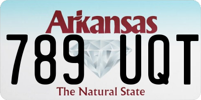 AR license plate 789UQT