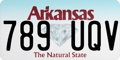 AR license plate 789UQV