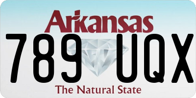AR license plate 789UQX