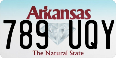 AR license plate 789UQY