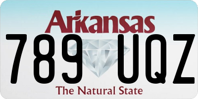 AR license plate 789UQZ