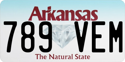 AR license plate 789VEM