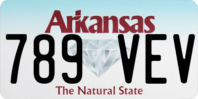 AR license plate 789VEV