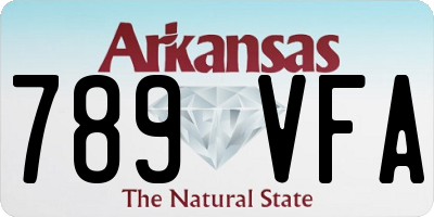AR license plate 789VFA