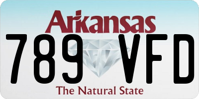 AR license plate 789VFD