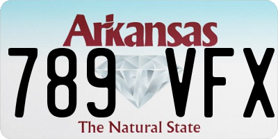 AR license plate 789VFX