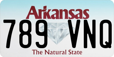 AR license plate 789VNQ