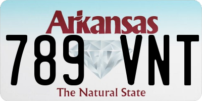AR license plate 789VNT