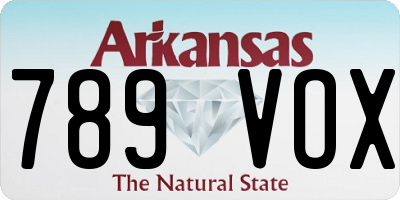 AR license plate 789VOX