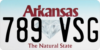 AR license plate 789VSG