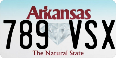 AR license plate 789VSX