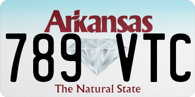 AR license plate 789VTC