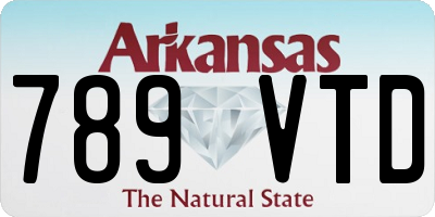 AR license plate 789VTD