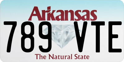 AR license plate 789VTE