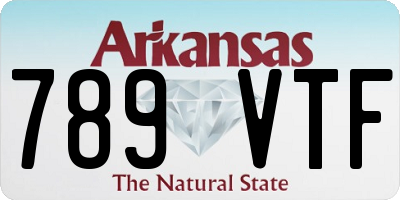 AR license plate 789VTF