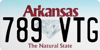 AR license plate 789VTG