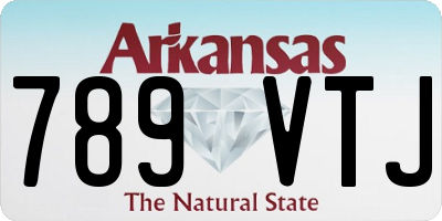 AR license plate 789VTJ