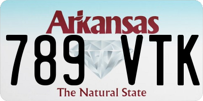 AR license plate 789VTK