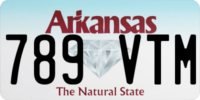 AR license plate 789VTM