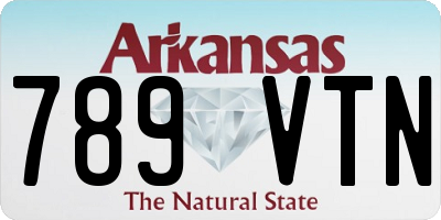 AR license plate 789VTN