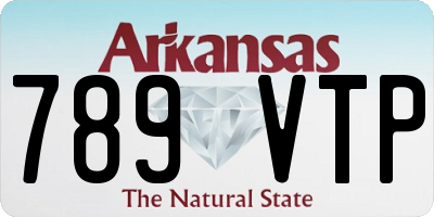 AR license plate 789VTP
