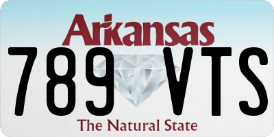 AR license plate 789VTS