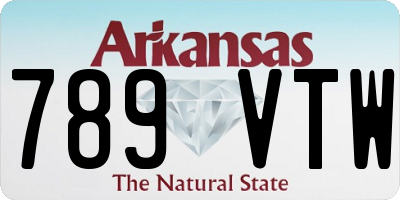 AR license plate 789VTW