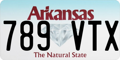 AR license plate 789VTX