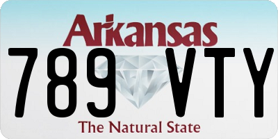 AR license plate 789VTY