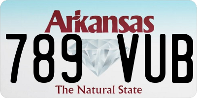 AR license plate 789VUB