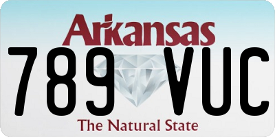 AR license plate 789VUC