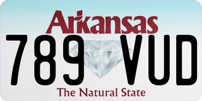 AR license plate 789VUD