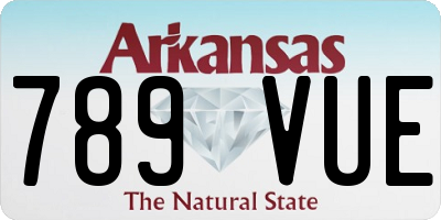 AR license plate 789VUE