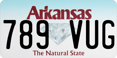 AR license plate 789VUG