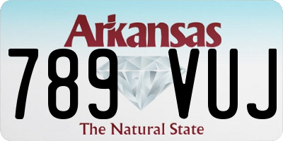 AR license plate 789VUJ