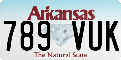 AR license plate 789VUK