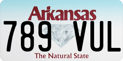 AR license plate 789VUL