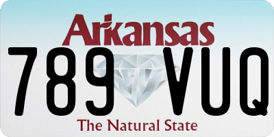 AR license plate 789VUQ