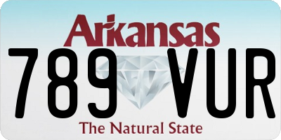 AR license plate 789VUR