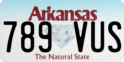 AR license plate 789VUS