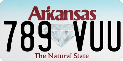 AR license plate 789VUU